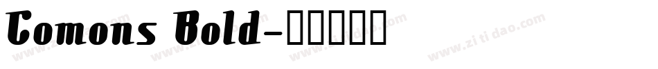 Comons Bold字体转换